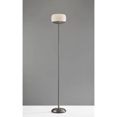 Jessica 300W Torchiere Brushed Steel - Adesso 4 Jessica 300W Torchiere Brushed Steel - Adesso - Image 2