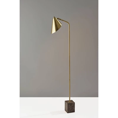 Hawthorne Floor Lamp Antique Brass - Adesso 6 Hawthorne Floor Lamp Antique Brass - Adesso - Image 4