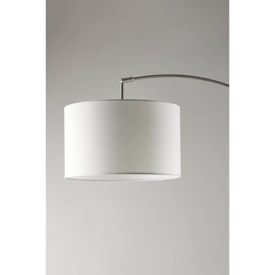 Preston Arc Lamp Brushed Steel White - Adesso 3 Preston Arc Lamp Brushed Steel White - Adesso