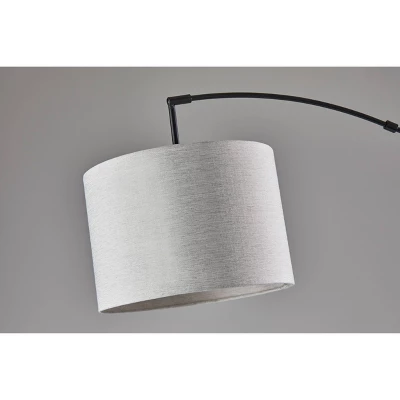 Bowery Arc Lamp Black/Red - Adesso 4 Bowery Arc Lamp Black/Red - Adesso - Image 2