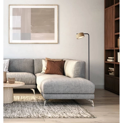Roman Floor Lamp Black (Includes LED Light Bulb) - Adesso 4 Roman Floor Lamp Black (Includes LED Light Bulb) - Adesso - Image 2