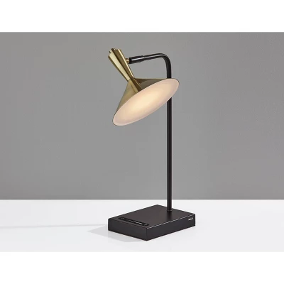 Lucas Desk Lamp (Includes LED Light Bulb) Black - Adesso 7 Lucas Desk Lamp (Includes LED Light Bulb) Black - Adesso - Image 5