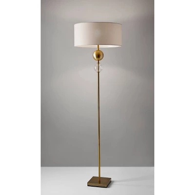 Chloe Floor Lamp Antique Brass - Adesso 4 Chloe Floor Lamp Antique Brass - Adesso - Image 2