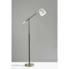 Casey Floor Lamp Black/White/Brass - Adesso 1 Casey Floor Lamp Black/White/Brass - Adesso -Adesso GUEST a30f0b40 f6d9 448d 8f6f 4b123824973c