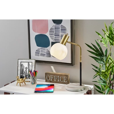Corbin Desk Lamp Antique Brass Black - Adesso 5 Corbin Desk Lamp Antique Brass Black - Adesso - Image 3