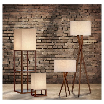 63" Brooklyn Floor Lamp Walnut - Adesso 4 63" Brooklyn Floor Lamp Walnut - Adesso - Image 2