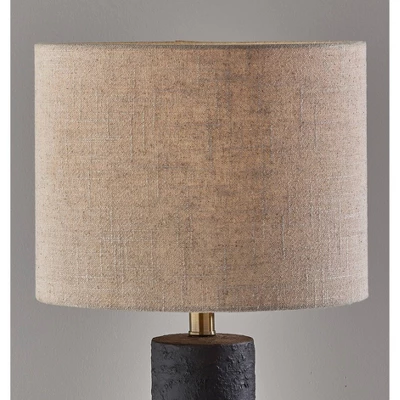 Noelle Table Lamp Textured Ceramic Black - Adesso 4 Noelle Table Lamp Textured Ceramic Black - Adesso - Image 2