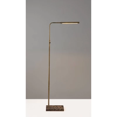 Reader Floor Lamp (Includes LED Light Bulb) Antique Brass - Adesso 5 Reader Floor Lamp (Includes LED Light Bulb) Antique Brass - Adesso - Image 3