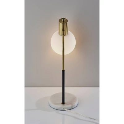 Corbin Desk Lamp Antique Brass Black - Adesso 6 Corbin Desk Lamp Antique Brass Black - Adesso - Image 4