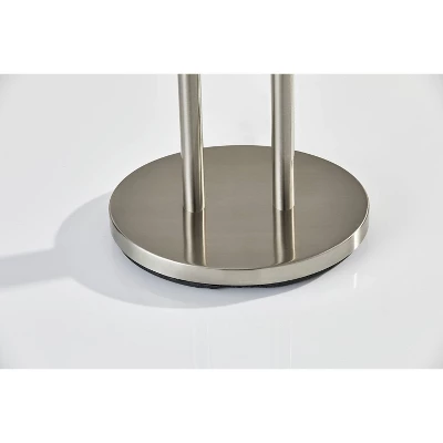 62" Duet Floor Lamp Silver/Ivory - Adesso 4 62" Duet Floor Lamp Silver/Ivory - Adesso - Image 2