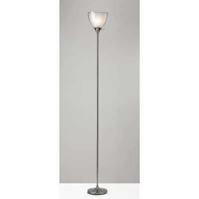 72" 3-way Presley Torchiere Brown - Adesso 3 72" 3-way Presley Torchiere Brown - Adesso