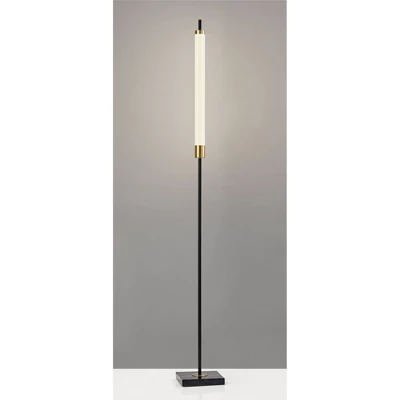 72" 3-way Piper Floor Lamp (Includes LED Light Bulb) Black - Adesso 3 72" 3-way Piper Floor Lamp (Includes LED Light Bulb) Black - Adesso