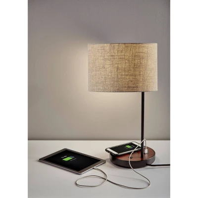 19.5" Oliver Charge Table Lamp Black - Adesso 9 19.5" Oliver Charge Table Lamp Black - Adesso - Image 7
