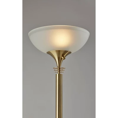 Metropolis Torchiere Antique Brass - Adesso 5 Metropolis Torchiere Antique Brass - Adesso - Image 3