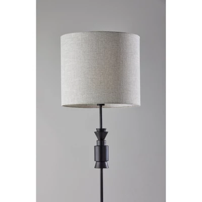 Elton Rubber Wood Floor Lamp Black - Adesso 5 Elton Rubber Wood Floor Lamp Black - Adesso - Image 3