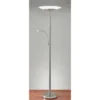 72" Stellar Combo Torchiere Steel (Includes LED Light Bulb) - Adesso 2 72" Stellar Combo Torchiere Steel (Includes LED Light Bulb) - Adesso -Adesso GUEST bf9d5117 2665 42c6 87fa b7354660329a