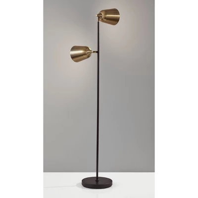 57.5" Malcolm Floor Lamp Black - Adesso 4 57.5" Malcolm Floor Lamp Black - Adesso - Image 2