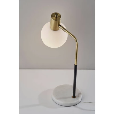 Corbin Desk Lamp Antique Brass Black - Adesso 7 Corbin Desk Lamp Antique Brass Black - Adesso - Image 5