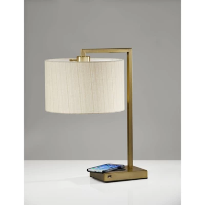 21.25" Austin Adessocharge Table Lamp Brass - Adesso 4 21.25" Austin Adessocharge Table Lamp Brass - Adesso - Image 2