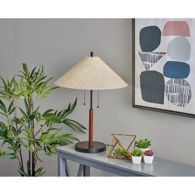 Palmer Natural Table Lamp Black - Adesso 3 Palmer Natural Table Lamp Black - Adesso