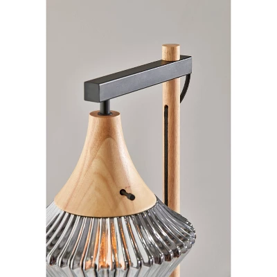 Elsie Natural Wood Floor Lamp Black - Adesso 6 Elsie Natural Wood Floor Lamp Black - Adesso - Image 4
