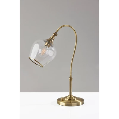 Bradford Desk Lamp (Includes Light Bulb) Antique Brass - Adesso 10 Bradford Desk Lamp (Includes Light Bulb) Antique Brass - Adesso - Image 8