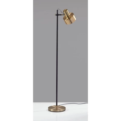 56.5" Clayton Floor Lamp Matte Black - Adesso 3 56.5" Clayton Floor Lamp Matte Black - Adesso