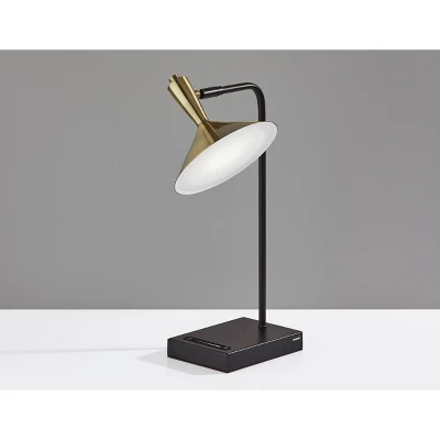 Lucas Desk Lamp (Includes LED Light Bulb) Black - Adesso 5 Lucas Desk Lamp (Includes LED Light Bulb) Black - Adesso - Image 3
