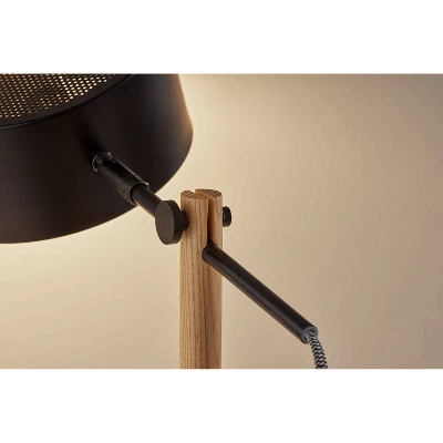 Dylan Floor Lamp Natural Wood/Black - Adesso 9 Dylan Floor Lamp Natural Wood/Black - Adesso - Image 7