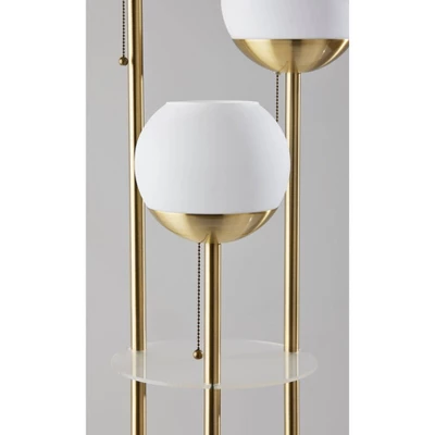 Bianca Shelf Floor Lamp Antique Brass - Adesso 8 Bianca Shelf Floor Lamp Antique Brass - Adesso - Image 6