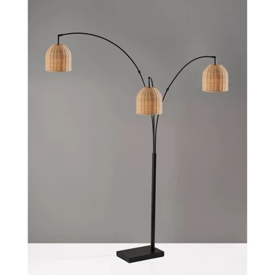 Bahama 3 Arm Arc Lamp Dark Bronze - Adesso 5 Bahama 3 Arm Arc Lamp Dark Bronze - Adesso - Image 3