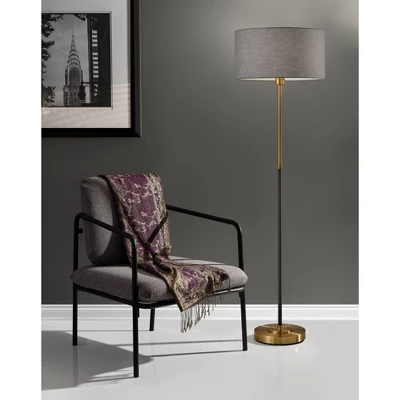 59" 3-way Bergen Floor Lamp Black - Adesso 8 59" 3-way Bergen Floor Lamp Black - Adesso - Image 6