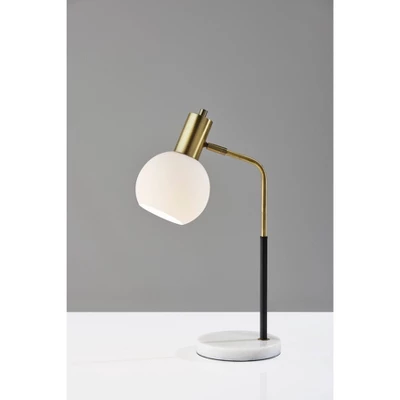 Corbin Desk Lamp Antique Brass Black - Adesso 4 Corbin Desk Lamp Antique Brass Black - Adesso - Image 2