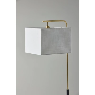 Flora Antique Brass Floor Lamp Black - Adesso 4 Flora Antique Brass Floor Lamp Black - Adesso - Image 2