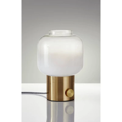 12" Lewis Table Lamp Brass - Adesso 4 12" Lewis Table Lamp Brass - Adesso - Image 2