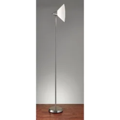 Swivel Torchiere Brushed Steel - Adesso -Adesso GUEST d2a3b7dc f0ca 4e2b af98 93ff58b89f71