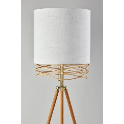 Melanie Floor Lamp Natural - Adesso 5 Melanie Floor Lamp Natural - Adesso - Image 3