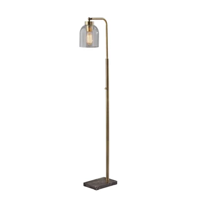 Bristol Floor Lamp (Includes Light Bulb) Antique Brass - Adesso 3 Bristol Floor Lamp (Includes Light Bulb) Antique Brass - Adesso