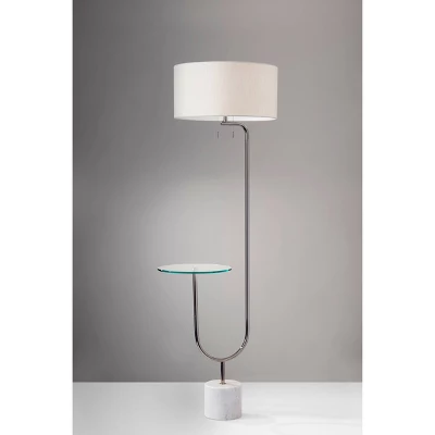 65" Sloan Shelf Floor Lamp Medium Silver - Adesso 4 65" Sloan Shelf Floor Lamp Medium Silver - Adesso - Image 2