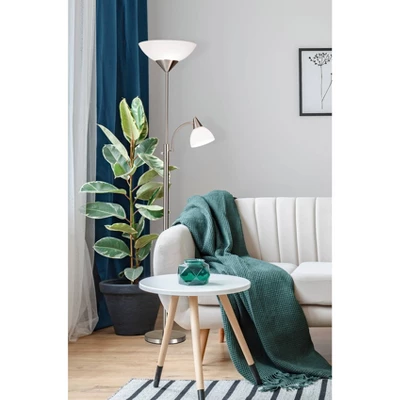 71" Piedmont Combo Floor Lamp Steel - Adesso 4 71" Piedmont Combo Floor Lamp Steel - Adesso - Image 2
