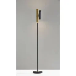 LED Vega Torchiere Black/Brass (Includes LED Light Bulb) - Adesso 12 LED Vega Torchiere Black/Brass (Includes LED Light Bulb) - Adesso -Adesso GUEST d5d7e717 3704 4344 9785 f275e1ae4cc1