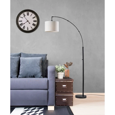Bowery Arc Lamp Black/Red - Adesso 3 Bowery Arc Lamp Black/Red - Adesso
