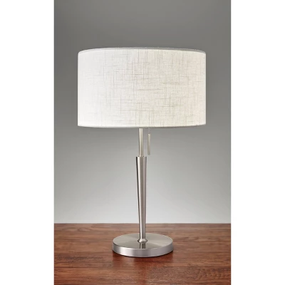 22" Hayworth Collection Table Lamp Silver - Adesso 3 22" Hayworth Collection Table Lamp Silver - Adesso