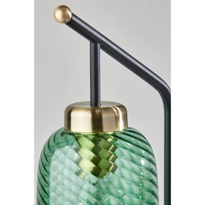 Derrick Table Lamp With Brass Accents Black - Adesso 3 Derrick Table Lamp With Brass Accents Black - Adesso