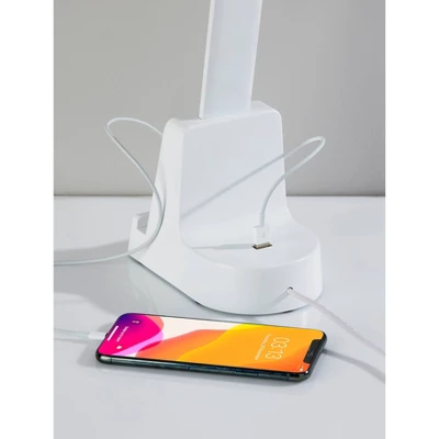 Cody LED Wireless Charging Desk Lamp With Smart Switch (Includes LED Light Bulb) Matte White - Adesso 5 Cody LED Wireless Charging Desk Lamp With Smart Switch (Includes LED Light Bulb) Matte White - Adesso - Image 3