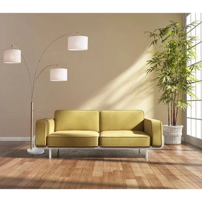 74" 3 Arm Bowery Arc Lamp Antique Brass - Adesso 4 74" 3 Arm Bowery Arc Lamp Antique Brass - Adesso - Image 2