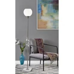 71" 3-way Fiona Torchiere Steel - Adesso 15 71" 3-way Fiona Torchiere Steel - Adesso -Adesso GUEST e46f27be 8dcc 4bef a6c8 271f992743b7