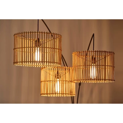 82" Cabana Collection 3-Arm Arc Lamp Black - Adesso 11 82" Cabana Collection 3-Arm Arc Lamp Black - Adesso - Image 9
