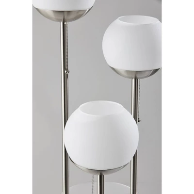 Bianca Shelf Floor Lamp Brushed Steel - Adesso 6 Bianca Shelf Floor Lamp Brushed Steel - Adesso - Image 4