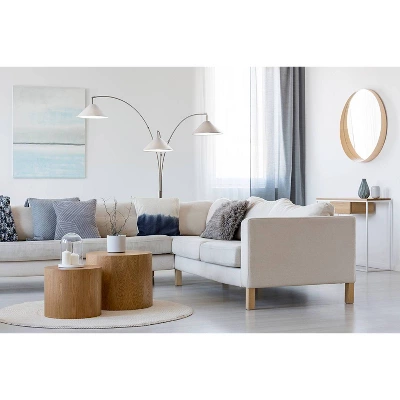 Braxton 3 Arm Arc Lamp Brushed Steel - Adesso 4 Braxton 3 Arm Arc Lamp Brushed Steel - Adesso - Image 2